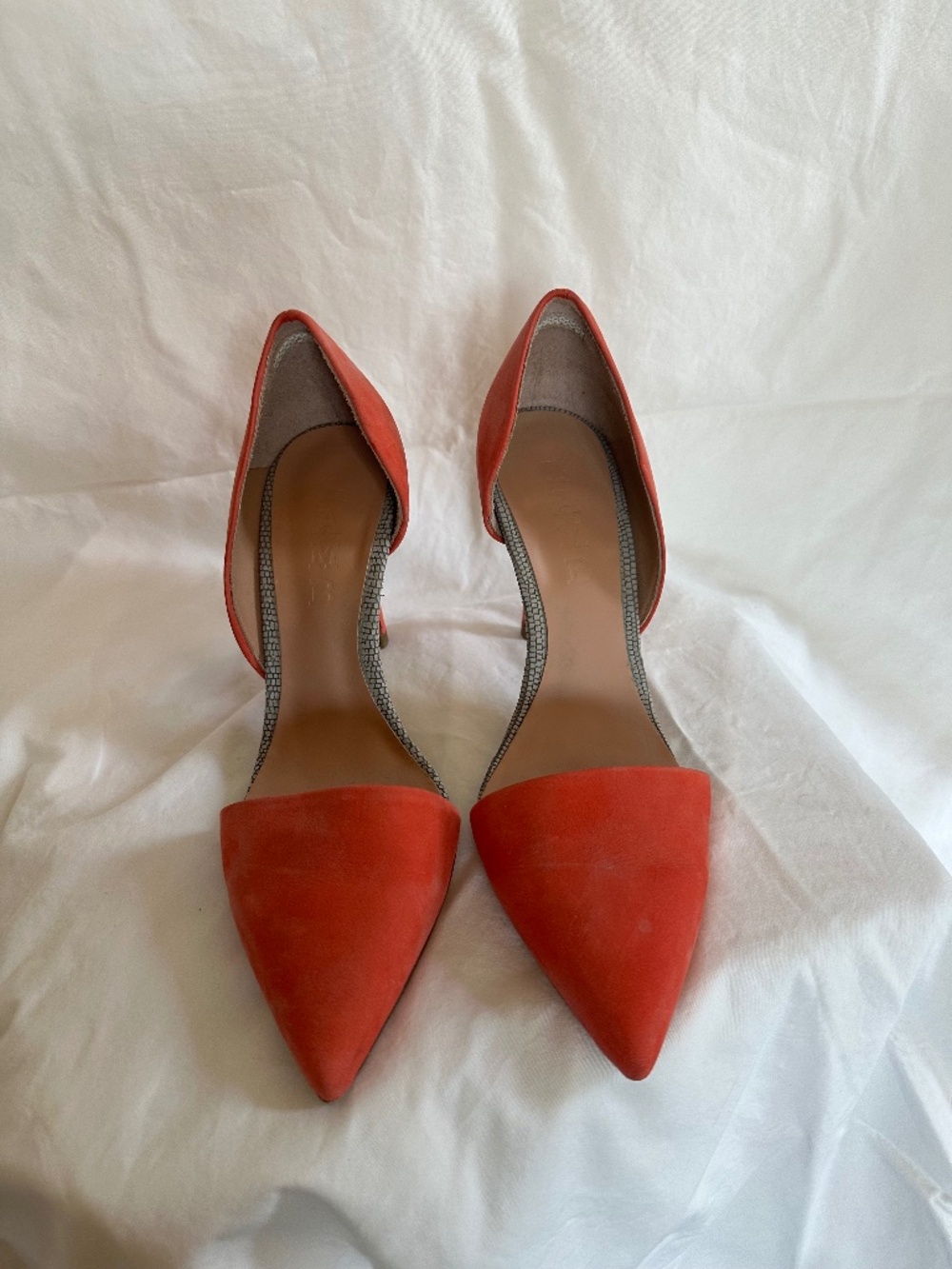 L.A.M.B. Orange D’Orsay Heels